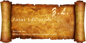 Zalai László névjegykártya